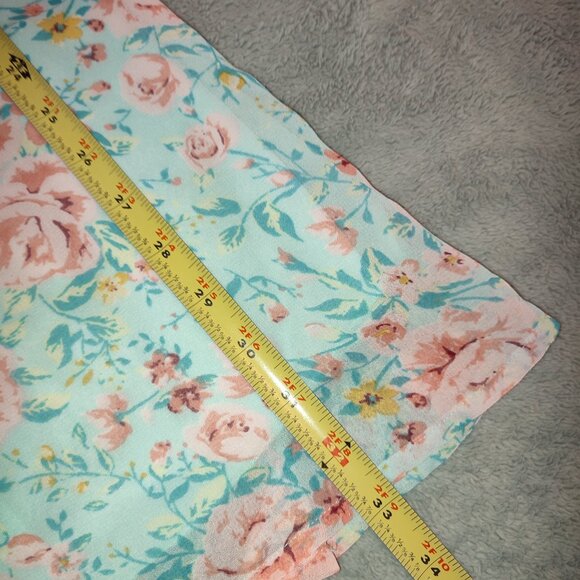 Size L Feathers Dress Flowy Summer Office School Midi Short No Waist Embroidery - Picture 9 of 10